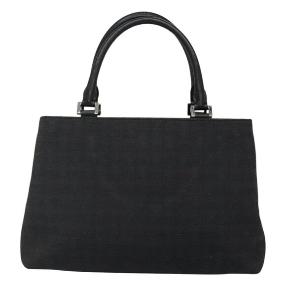 CELINE C Macadam Canvas Hand Bag Black Auth sw213 - Picture 3 of 16